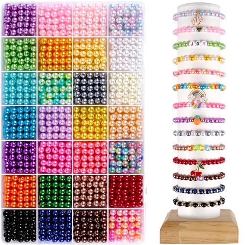 HOLDLEAF 1680 Stück 6mm Runde Bunte Perlen,28 Farben Bunt Bastelperlen mit Große Loch,6mm Perlen zum Auffädeln,Bunt Perlen für armbänder Bracelets Halskette Schmuckherstellung Handwerk HOLDLEAF 1680 Stück 6mm Runde Bunte Perlen,28 Farben Bunt Bastelperlen mit Große Loch,6mm Perlen zum Auffädeln,Bunt Perlen für armbänder Bracelets Halskette Schmuckherstellung Handwerk von HOLDLEAF