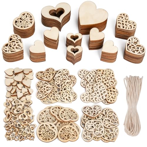 HOLDLEAF 560 Stück Klein Holzherzen für Basteln Hochzeit Deko Holzherzen Scheiben Set Gemischt Größen Holz Herzen Deko für Geburtstag DIY Handwerk Tischdeko Bilderrahmen Deko Verzierungen, Braun HOLDLEAF 560 Stück Klein Holzherzen für Basteln Hochzeit Deko Holzherzen Scheiben Set Gemischt Größen Holz Herzen Deko für Geburtstag DIY Handwerk Tischdeko Bilderrahmen Deko Verzierungen, Braun von HOLDLEAF