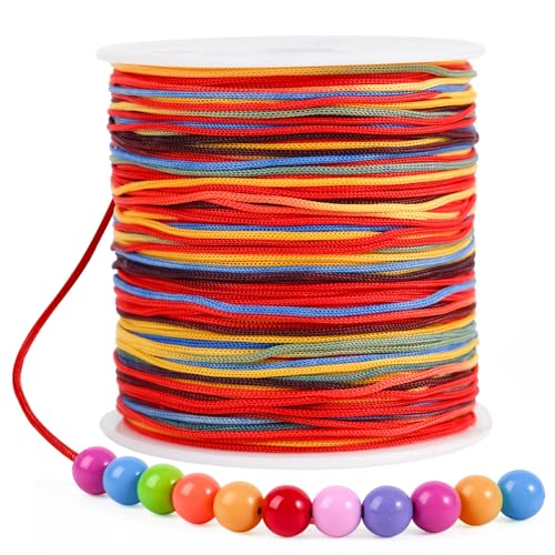 HOLDLEAF Gummiband für Armbänder,1mm x 100 m Bunte Elastisches Schnur Perlenschnur,Nylonschnur Schmuckherstellung Schnur Gummikordel für DIY Schmuck Handwerk von HOLDLEAF