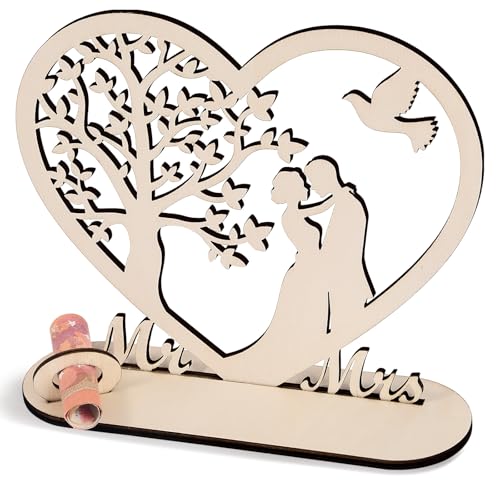 HOLDLEAF Hochzeit Geldgeschenk Holz,Originelle Hochzeitsgeschenke für Brautpaar Geldbaum Hochzeit,Mr & Mrs Herzförmiges Geschenk zum Hochzeit Hochzeitstag aus Holz HOLDLEAF Hochzeit Geldgeschenk Holz,Originelle Hochzeitsgeschenke für Brautpaar Geldbaum Hochzeit,Mr & Mrs Herzförmiges Geschenk zum Hochzeit Hochzeitstag aus Holz von HOLDLEAF