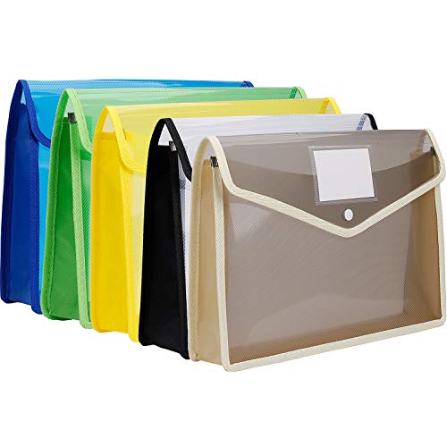 Dokumententasche A4 Transparent Dokumentenmappe mit Druckknopf und Kartenfach für Büro Haushalt Schule Reise 5 Stück Dokumententasche A4 Transparent Dokumentenmappe mit Druckknopf und Kartenfach für Büro Haushalt Schule Reise 5 Stück von HOLEMZ