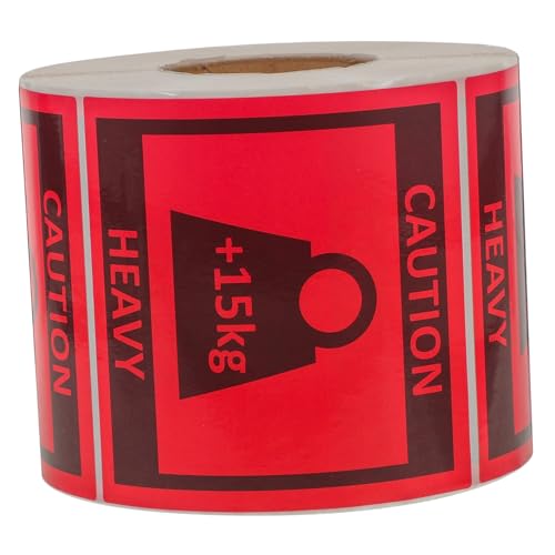 1Rolle Roll Heavy Equipment Aufkleber Team Lift Labels für Sicheren Versand Transport Warnetiketten für Schwere Lasten Selbstklebend von HOLIDYOYO