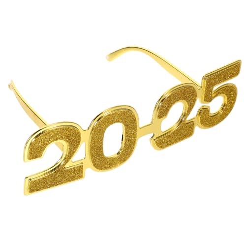 HOLIDYOYO 1 Paar 2025 Brille brillen faschingsbrille Neue Jahre Feier Brille Neue Jahr Dekoration Neujahr Party Brille LED Gold rahmen Festivalbrille groß lustige Tanzbrille Zahlenbrille Stk HOLIDYOYO 1 Paar 2025 Brille brillen faschingsbrille Neue Jahre Feier Brille Neue Jahr Dekoration Neujahr Party Brille LED Gold rahmen Festivalbrille groß lustige Tanzbrille Zahlenbrille Stk von HOLIDYOYO