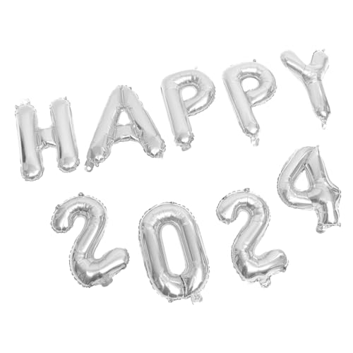 HOLIDYOYO 1 Satz 2024 Partyballons riesiger zahlenballon Ballonbogen-Kit Nummernballon für Party Geburtstagsbanner großer Zahlenballon Partyzubehör Partygeschenk Folienballons Aluminiumfolie von HOLIDYOYO