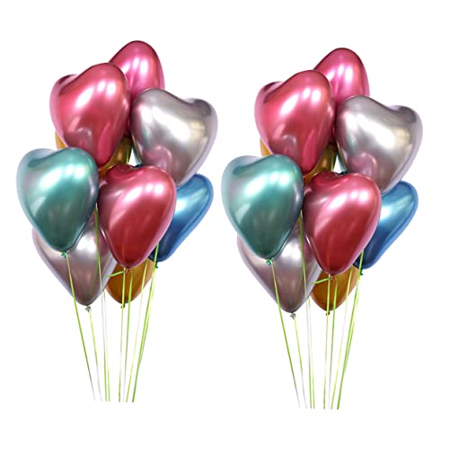 HOLIDYOYO 1 Satz 50 Stk Ballon Hochzeitsdekoration Fiesta-gastgeschenke Partyzubehör Herz Emulsion von HOLIDYOYO