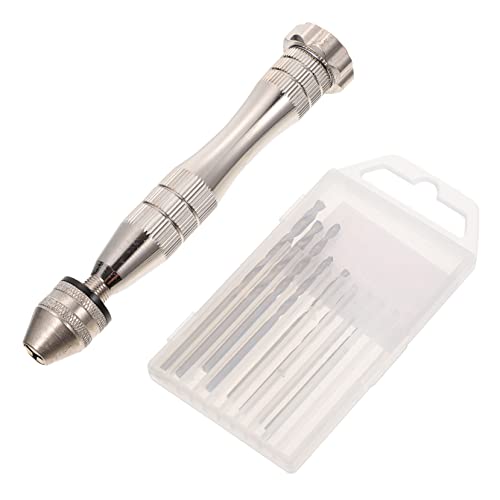 HOLIDYOYO 1 Satz Handbohrer für Walnüsse und Aluminiumlegierung Manuelles Werkzeug mit Bohrern für Modelle und von HOLIDYOYO