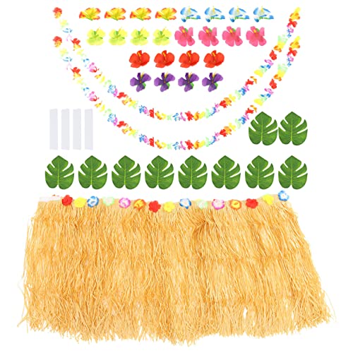 HOLIDYOYO 1 Satz Hawaiian Party Tischrock Set Teiliges Set mit Tischrock Hibiskusblüten Tiki Dekoration und für Gartenfeste Geburtstagsfeiern und HOLIDYOYO 1 Satz Hawaiian Party Tischrock Set Teiliges Set mit Tischrock Hibiskusblüten Tiki Dekoration und für Gartenfeste Geburtstagsfeiern und von HOLIDYOYO