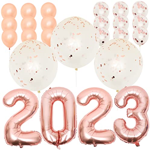 HOLIDYOYO 1 Satz Party-Ballon-Dekoration abschlussfeier party sachen party decoration partydekoration Dekorationen erste Glitter Grad Ballon grad glückwunschparty liefert Emulsion Rose Gold von HOLIDYOYO
