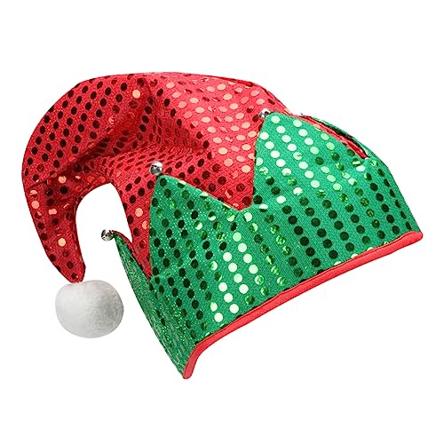 HOLIDYOYO 1 Stück Party Dress Up Props Christmas Elf Hat Weihnachts-Cosplay-Kopfschmuck Partyhüte für weihnachts party weihnachtsgeschenke entzückende Kindermütze Kostümprop Stoff von HOLIDYOYO