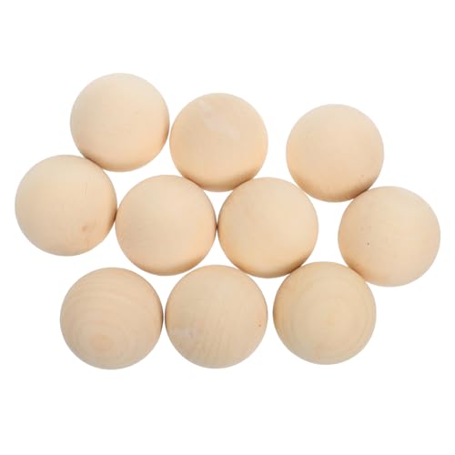 HOLIDYOYO 10 Stück Holzperlen für Unbohrbare Runde Holzperlen für DIY Bastelprojekte Kreative Materialien zur Motorischer Fähigkeiten und HOLIDYOYO 10 Stück Holzperlen für Unbohrbare Runde Holzperlen für DIY Bastelprojekte Kreative Materialien zur Motorischer Fähigkeiten und von HOLIDYOYO