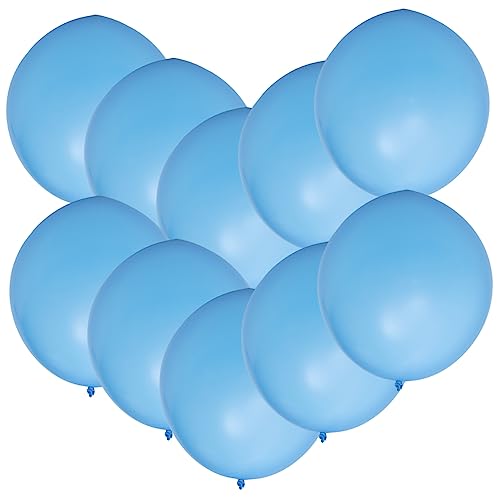 HOLIDYOYO 10 Stück Luftballons Für Geburtstagsfeiern Geburtstag Luftballons Ballons Geburtstag Party Hochzeit Latex -ballondekorationen Große Luftballons Latexballons Blue Emulsion von HOLIDYOYO