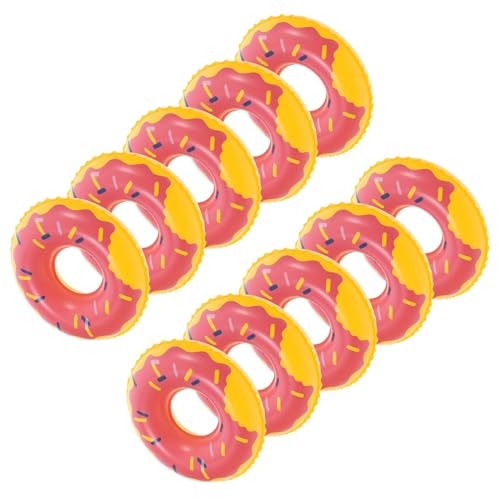 HOLIDYOYO 10 Stück Schwimmring Schwimmer schwimmt Schwimmbad Liege Floß Pools badewannenspielzeug für Puppenhaus Dekoration Mini-Hausschmuck Puppenhauslieferungen PVC von HOLIDYOYO