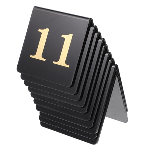 HOLIDYOYO 10 Stück Teiliges Acryl Tischnummern Doppelseitig Bedruckt Wiederverwendbare Sitzplatzschilder für Hochzeiten Restaurants Bankette und Veranstaltungen Modernes Design Klare von HOLIDYOYO