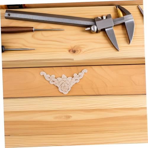 HOLIDYOYO 10 Stück Teiliges Holz Geschnitzte Applikationen aus Natürliche Holzoptik Möbelornamente für Türen Schränke Betten und Kleiderschränke Europäisches Design von HOLIDYOYO