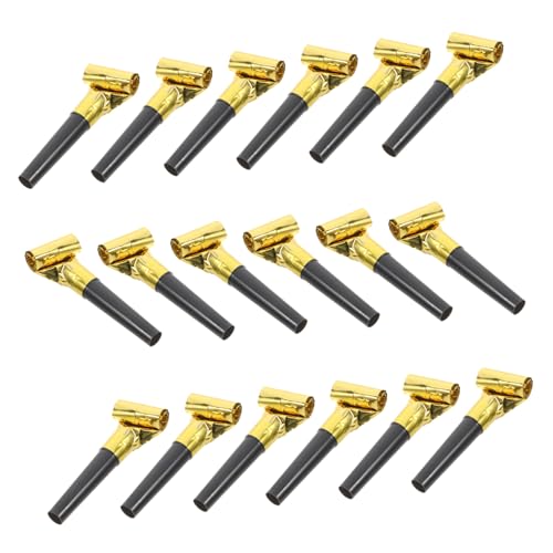 HOLIDYOYO 100 Stück Partystimmung weht Drache Vorabend Geräuschmacher Hersteller Blowouts Krachmacher Ereignisse jubeln Krachmacher-Blowouts Geburtstag Blowouts Hörner Party-Horn p.s Golden von HOLIDYOYO