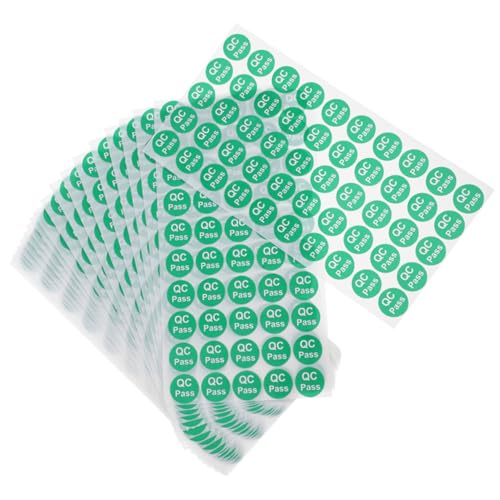 HOLIDYOYO 1000 Stück Qualitätskontrollaufkleber Runde Form Selbstklebende Prüfetiketten für Lagerorganisation zur Kennzeichnung Genehmigter Lagerräumen von HOLIDYOYO