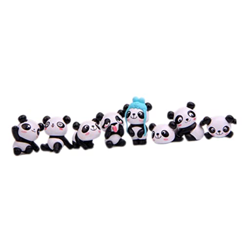 HOLIDYOYO Niedliches Panda-Ornament Aus PVC 10-teiliges Set für Die Heimdekoration Im Büro für Jungen- und Mädchenzimmer von HOLIDYOYO