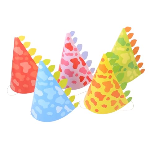 HOLIDYOYO 10St Geburtstagshut Kinder-Dinosaurier-Mütze Partyhüte für Stirnband Dekor Partyhut-Requisite Dinosaurier-Hüte Karikatur Requisiten alles zum Geburtstag schmücken Baby Papier von HOLIDYOYO