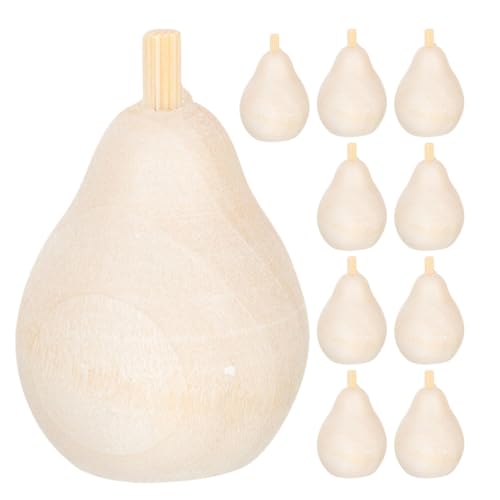 HOLIDYOYO 10stücke Unbemalte Holzbirnen Bastelset Für Kreative Dekoration Obstfiguren Für Mädchen Für Malen Und Gestalten Zu Hause Oder HOLIDYOYO 10stücke Unbemalte Holzbirnen Bastelset Für Kreative Dekoration Obstfiguren Für Mädchen Für Malen Und Gestalten Zu Hause Oder von HOLIDYOYO