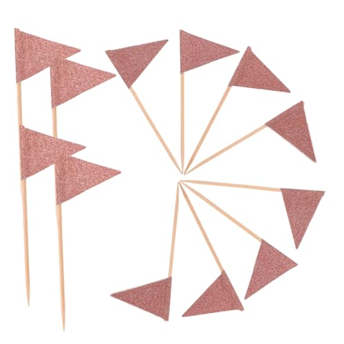 HOLIDYOYO 12 Stück Rosegoldene Dreieck Fahnen Cake Flag Decor Obstspieße Stabile Dekorative Dessert Toppers für Kuchen Cupcakes Früchte und Party Snacks HOLIDYOYO 12 Stück Rosegoldene Dreieck Fahnen Cake Flag Decor Obstspieße Stabile Dekorative Dessert Toppers für Kuchen Cupcakes Früchte und Party Snacks von HOLIDYOYO