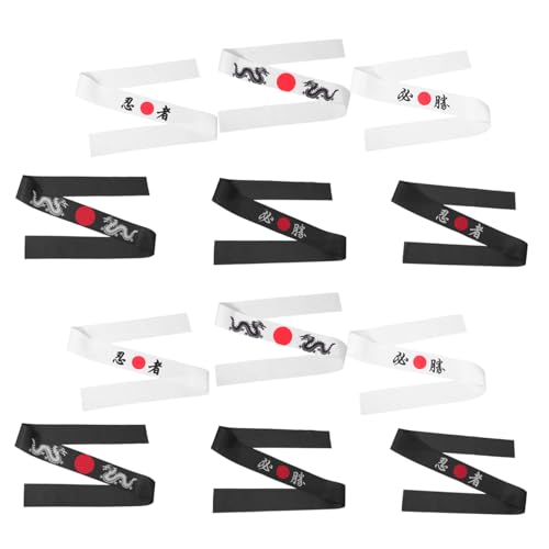 HOLIDYOYO 12 Stück Teiliges Japanisches Karate Stirnband Hachimaki Verstellbar mit Traditionellem Ninja Design Atmungsaktiv Vielseitig für Kampfsport Koch und Party Herren Bandana für HOLIDYOYO 12 Stück Teiliges Japanisches Karate Stirnband Hachimaki Verstellbar mit Traditionellem Ninja Design Atmungsaktiv Vielseitig für Kampfsport Koch und Party Herren Bandana für von HOLIDYOYO