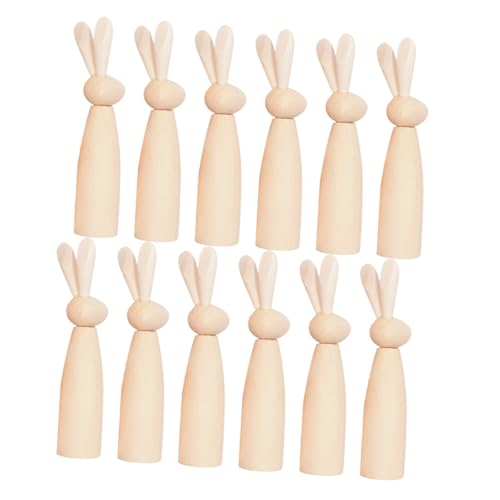 HOLIDYOYO 12 Stück Teiliges Set Unbemalte Holzhasen Figuren Naturbelassene Holzpuppen für DIY Bemalung Kreatives Bastelprojekt Vielseitige Osterdeko und Sammelfiguren HOLIDYOYO 12 Stück Teiliges Set Unbemalte Holzhasen Figuren Naturbelassene Holzpuppen für DIY Bemalung Kreatives Bastelprojekt Vielseitige Osterdeko und Sammelfiguren von HOLIDYOYO