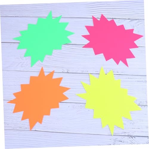 HOLIDYOYO 120 Stück Fluoreszierende Preisschilder aus Papier Kreative Explosion form Kleine Farblich Sortiert Gelb Orange Rosa Grün Praktische Etiketten für Supermarkt Einzelhandel HOLIDYOYO 120 Stück Fluoreszierende Preisschilder aus Papier Kreative Explosion form Kleine Farblich Sortiert Gelb Orange Rosa Grün Praktische Etiketten für Supermarkt Einzelhandel von HOLIDYOYO