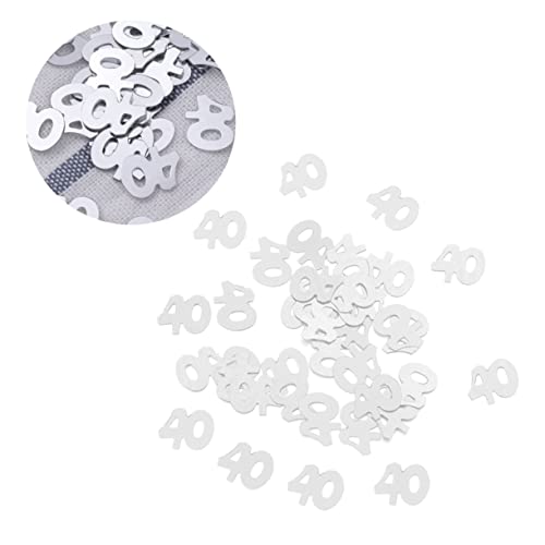HOLIDYOYO 1200 Stück Pailletten Konfetti Nummer 40 Silber Glänzende Tischdeko Für Geburtstagsfeiern Jahrestage Und Feste Perfekt Für Elegante Feiern Und Partys HOLIDYOYO 1200 Stück Pailletten Konfetti Nummer 40 Silber Glänzende Tischdeko Für Geburtstagsfeiern Jahrestage Und Feste Perfekt Für Elegante Feiern Und Partys von HOLIDYOYO