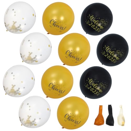 HOLIDYOYO 14 Stück Ballonanzug geburtstagsballons goldene ballons Glitzerballons Festliche Ballons Kreative Partydekoration Partyballons Ballon für das neue Jahr Partygeschenk Emulsion von HOLIDYOYO