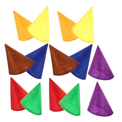 HOLIDYOYO 14 Stück Teiliges Filz Zwergenhüte Bunte Partyhüte aus Weichem Filz für Erwachsene und Bequeme Elf Hüte mit Festlichem Design für Halloween Geburtstagsfeiern und Kostüm Accessoires von HOLIDYOYO