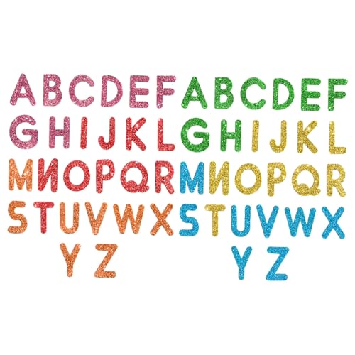HOLIDYOYO 156 Stück Teiliges Alphabet Buchstaben Aufkleber aus Glitzer Moosgummi Selbstklebende Buchstaben Sticker für Wanddeko und Bastelprojekte Leicht Haftend Vielseitig Verwendbar von HOLIDYOYO