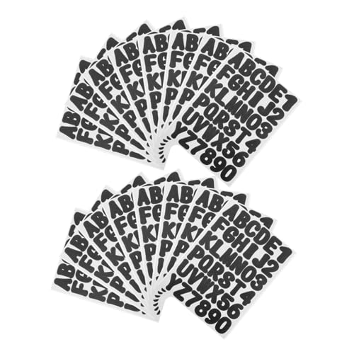HOLIDYOYO 16 Blatt Selbstklebende Vinyl Buchstaben Aufkleber Wasserdichte Zahlen Sticker für Briefkasten Fenster Scrapbooking Hausnummer Schwarz Geeignet für Glatte Oberflächen HOLIDYOYO 16 Blatt Selbstklebende Vinyl Buchstaben Aufkleber Wasserdichte Zahlen Sticker für Briefkasten Fenster Scrapbooking Hausnummer Schwarz Geeignet für Glatte Oberflächen von HOLIDYOYO