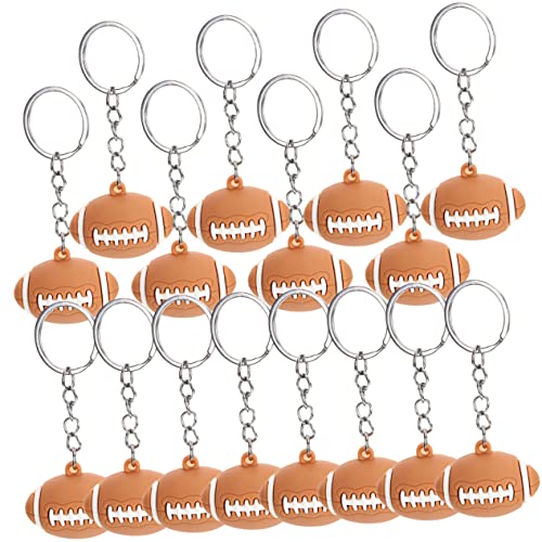 HOLIDYOYO 16 Stück Kugel Schlüsselanhänger Sport Schlüsselanhänger Für Schlüsselanhänger Für Jungen Kreative Schlüsselanhänger Rucksack-ornament Tasche Keyrings Weiches Gummi von HOLIDYOYO