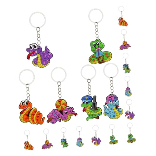 HOLIDYOYO 18 Stück Teiliges Schlangen Schlüsselanhänger Cartoon Stil Kleine Schlüsselanhänger für Schulranzen Taschen Anhänger Niedliche Geburtstagsmitbringsel für Mädchen HOLIDYOYO 18 Stück Teiliges Schlangen Schlüsselanhänger Cartoon Stil Kleine Schlüsselanhänger für Schulranzen Taschen Anhänger Niedliche Geburtstagsmitbringsel für Mädchen von HOLIDYOYO