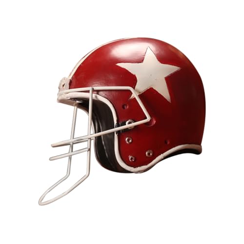 HOLIDYOYO Vintage Footballhelm Kunstharz Handgefertigt Einzigartige Heimdekoration Roter Footballhelm Dekoration Fürs Büro HOLIDYOYO Vintage Footballhelm Kunstharz Handgefertigt Einzigartige Heimdekoration Roter Footballhelm Dekoration Fürs Büro von HOLIDYOYO