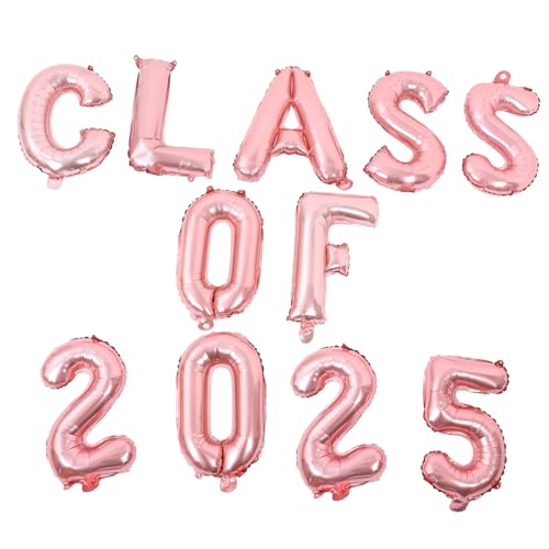 HOLIDYOYO 1set Graduation Party Luftballons Für Die Klasse Von 2025 Für Highschool- Und College -absolventen Glückwunsch Graduelle Dekorationen Und Folienzahlballons Für Feierlichkeiten von HOLIDYOYO