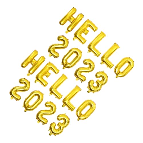 HOLIDYOYO 2 Sätze 2023 Luftballons Im Neujahrsstil Luftballons Für Geburtstagsfeier Helium Silberne 2023 Ballons 2023 Luftballons Goldnummer Luftballons Dekorationen Aluminiumfolie Golden von HOLIDYOYO