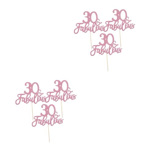HOLIDYOYO 2 Sets Rose Glitter Rainbow Cake Topper Multifunktionale Dekorationen Für 30. Geburtstagsfeiern 3 Stück * 2 HOLIDYOYO 2 Sets Rose Glitter Rainbow Cake Topper Multifunktionale Dekorationen Für 30. Geburtstagsfeiern 3 Stück * 2 von HOLIDYOYO
