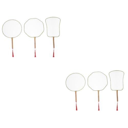 HOLIDYOYO 2 Sätze Leerer Runder Lüfter Handpapierfächer Handfächer Für Frauen Handgebläse Handfächer Für DIY Handfächer Leerer Malfächer Leerer Handfächer Aya-Seide 3 Stück * 2 HOLIDYOYO 2 Sätze Leerer Runder Lüfter Handpapierfächer Handfächer Für Frauen Handgebläse Handfächer Für DIY Handfächer Leerer Malfächer Leerer Handfächer Aya-Seide 3 Stück * 2 von HOLIDYOYO