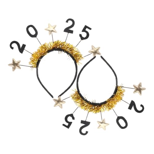 HOLIDYOYO 2 Pcs Weihnachten Stern Stirnband 2025 Neue Jahr Der Kopfbedeckung Glitter Festliche Party Stirnband für Frauen HOLIDYOYO 2 Pcs Weihnachten Stern Stirnband 2025 Neue Jahr Der Kopfbedeckung Glitter Festliche Party Stirnband für Frauen von HOLIDYOYO