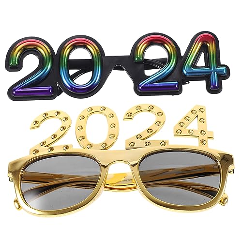 HOLIDYOYO 2 Stück 2024 2024 Digitale Brille Neujahrsvorräte Brillen Für Das Neue Jahr 2024 Klasse Von 2024 Brillen Party Neujahrsfeierbrille Neujahrsbrille 2024 Gläser Stk von HOLIDYOYO