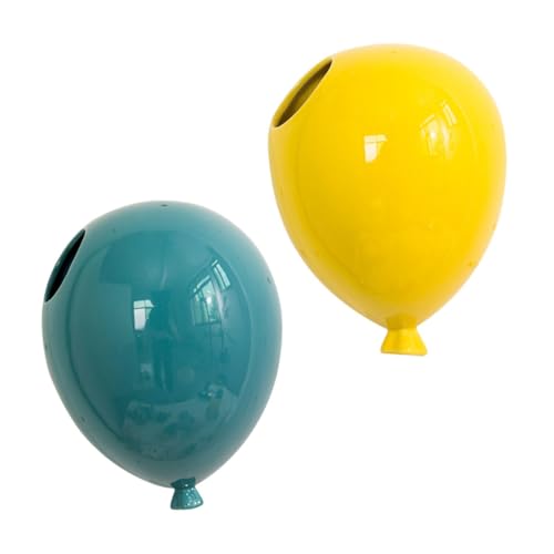HOLIDYOYO 2 Stück Ballonblumentopf Aus Keramik Wand Dekorationen Hochzeit Party Geformt Blau Dekorativ Hintergrunddekor Speichern Home Wall Decor Ballonhandwerk Ballon-anhänger Ballondekor von HOLIDYOYO