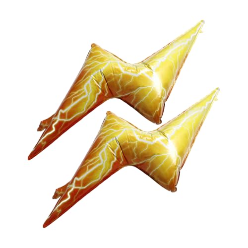 HOLIDYOYO 2 Stück Blitzballon Luftballons Für Geburtstagsfeier Flash-geburtstagsparty-zubehör Für Jungen Ballons Anzünden Geburtstagsballon Geburtstag Luftballons Aluminiumfolie Yellow von HOLIDYOYO