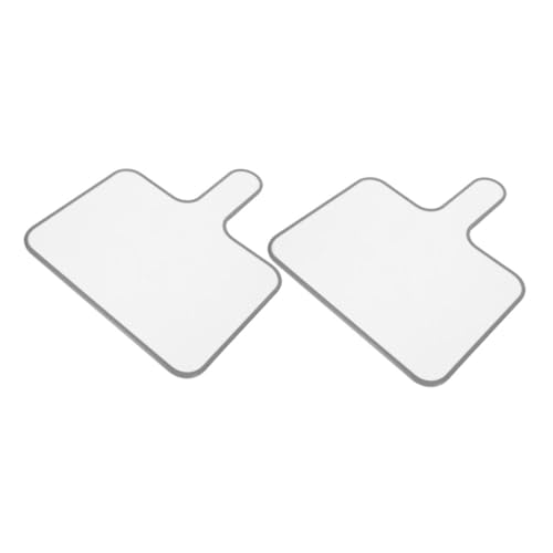 HOLIDYOYO 2 Stück Handheld Whiteboard Doppelseitig Abwischbar Leichte Antworttafeln für Unterricht und Spiele Kompakt Langlebig mit Grauem Rand für Partyspaß von HOLIDYOYO