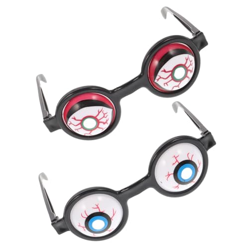 HOLIDYOYO 2 Stück Lustige Partybrillen Rote Blaue Halloween Karneval Brillen mit Realistischem Augenmotiv Fasching Zubehör Spaßbrille für Kostüm und Partyspaß HOLIDYOYO 2 Stück Lustige Partybrillen Rote Blaue Halloween Karneval Brillen mit Realistischem Augenmotiv Fasching Zubehör Spaßbrille für Kostüm und Partyspaß von HOLIDYOYO