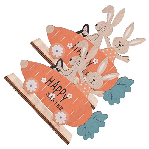 HOLIDYOYO 2 Stück Osterdeko Holzschild Niedliche Holzkaninchen Tischdeko für Festliche Anlässe Ostern Tischmittelpunkt für Unvergessliche Erinnerungen Orangefarbenes Design HOLIDYOYO 2 Stück Osterdeko Holzschild Niedliche Holzkaninchen Tischdeko für Festliche Anlässe Ostern Tischmittelpunkt für Unvergessliche Erinnerungen Orangefarbenes Design von HOLIDYOYO