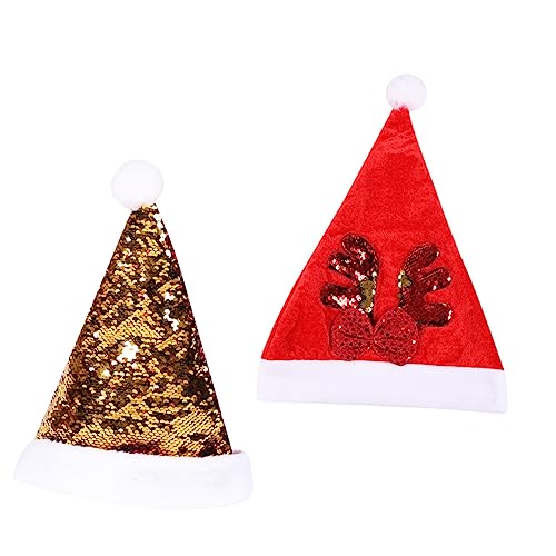 HOLIDYOYO 2 Stück Pailletten-Weihnachtsmütze Weihnachten Feiertage Partyhut weihnachtsparty accessoires weihnachtsgeschenke weihnachtspresente Weihnachtskappe Weihnachtskostüme Stoff HOLIDYOYO 2 Stück Pailletten-Weihnachtsmütze Weihnachten Feiertage Partyhut weihnachtsparty accessoires weihnachtsgeschenke weihnachtspresente Weihnachtskappe Weihnachtskostüme Stoff von HOLIDYOYO