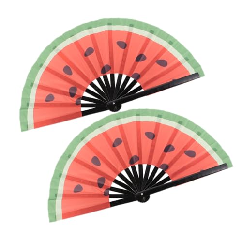 HOLIDYOYO 2stücke Große Faltbare Handfächer Wassermelonen- Für Festivals Tanzaufführungen Und Partys Leicht Und Tragbar Für Stilvolle von HOLIDYOYO