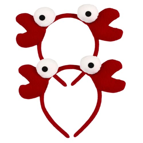 HOLIDYOYO 2 Stück Süßes Teiliges Krabben Stirnband Halloween Kostüm Haarreifen Leichtes Performance Accessoire für Damen Mädchen Party Foto Bühnenauftritt von HOLIDYOYO