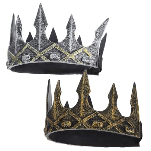HOLIDYOYO 2stücke Halloween Cosplay Krone Pu Königskrone Für Männer Mittelalterliches Design Kostümzubehör Für Karneval Theater Geburtstagsfeiern Und Hochzeiten HOLIDYOYO 2stücke Halloween Cosplay Krone Pu Königskrone Für Männer Mittelalterliches Design Kostümzubehör Für Karneval Theater Geburtstagsfeiern Und Hochzeiten von HOLIDYOYO